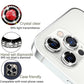 Ring Diamond Lens Protector Flim For iPhone 16 15 14 13 12 11 Glitter Lens Camera Cover