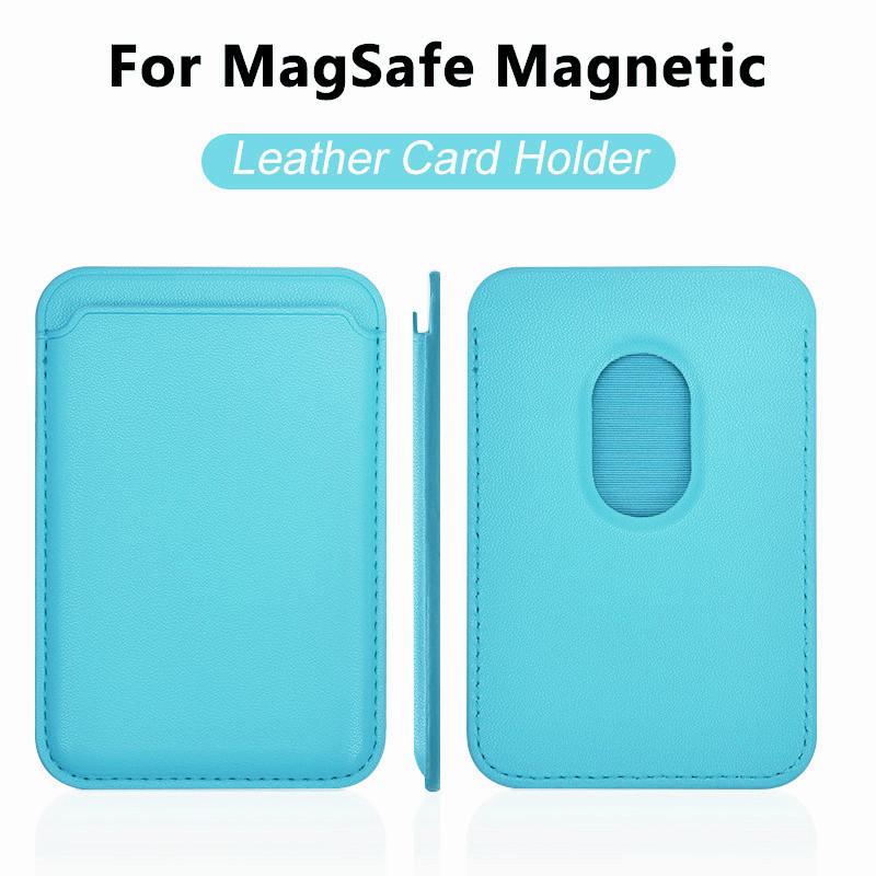 For Magsafe Magnetic Leather Slot Card Holder Wallet Case For iPhone 16 15 14 Pro Max 13 12 11 For Samsung S23 Ultra Accessories