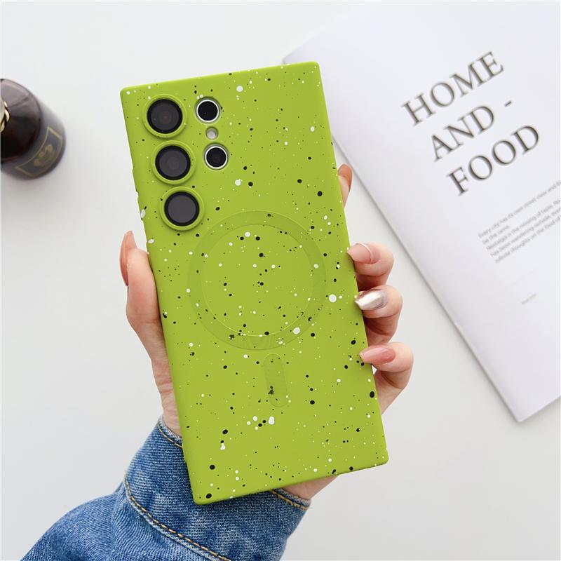 Luxury Colorful Matte Magnetic Case For Samsung S23 S22 S21 S20 Ultra Plus FE Note20 Ultra Soft Silicone Cases Cover