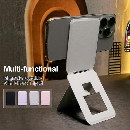 For Magsafe Mobile phone Stand Selfie Multi-functional Magnetic Portable Holder Rotating Tripod For iPhone 16 15 14Plus 13 12 Pro Max