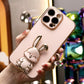 Rabbit Stand Plating Phone Case for iPhone 16ProMax 16 15 14 13 12 11 Pro Max