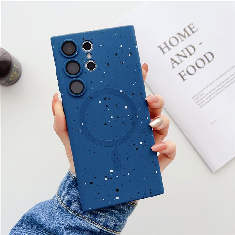 Luxury Colorful Matte Magnetic Case For Samsung S23 S22 S21 S20 Ultra Plus FE Note20 Ultra Soft Silicone Cases Cover