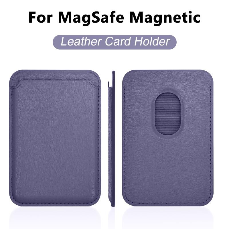 For Magsafe Magnetic Leather Slot Card Holder Wallet Case For iPhone 16 15 14 Pro Max 13 12 11 For Samsung S23 Ultra Accessories