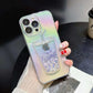 For iPhone 16 15 14 13 12 11 Pro Max Phone Case, Flowing Liquid Quicksand Cup Sparkling Bling Glitter Cup Style Fun Sparkle Transparent Soft TPU Full Cover