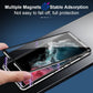 Clear Double Sided Full Cover Magnetic Adsorption Case for Samsung S24 S24FE S24Plus S24Ultra S23 Ultra S23Plus S22 S21 Metal Frame Tempered Glass Shockproof Case