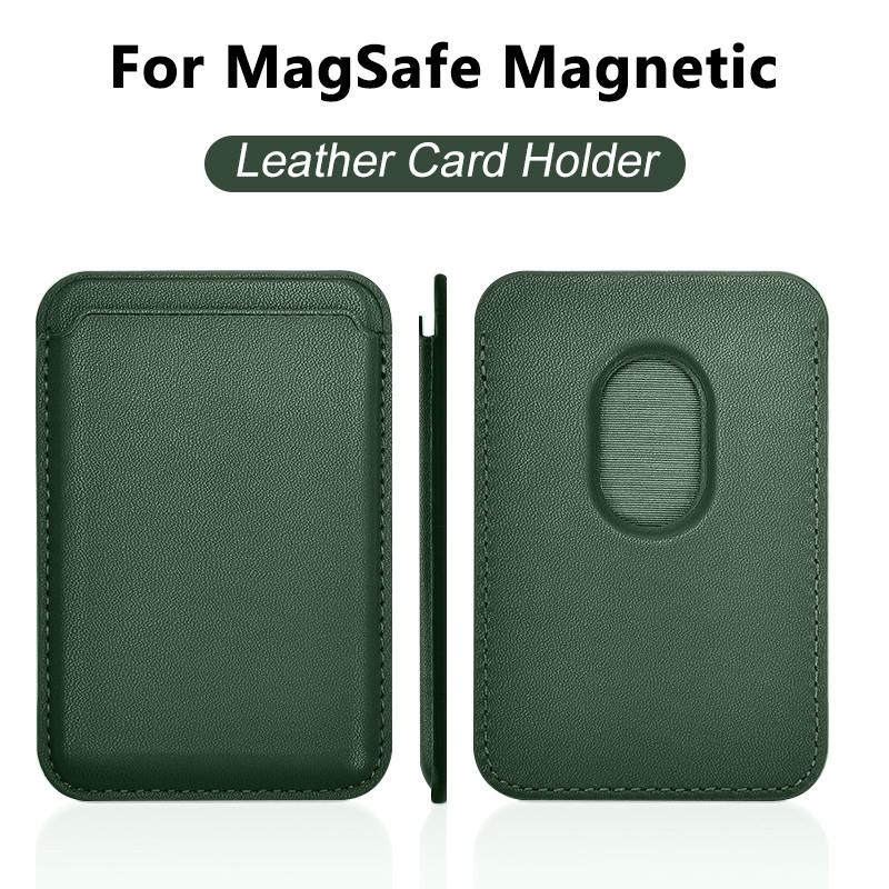 For Magsafe Magnetic Leather Slot Card Holder Wallet Case For iPhone 16 15 14 Pro Max 13 12 11 For Samsung S23 Ultra Accessories