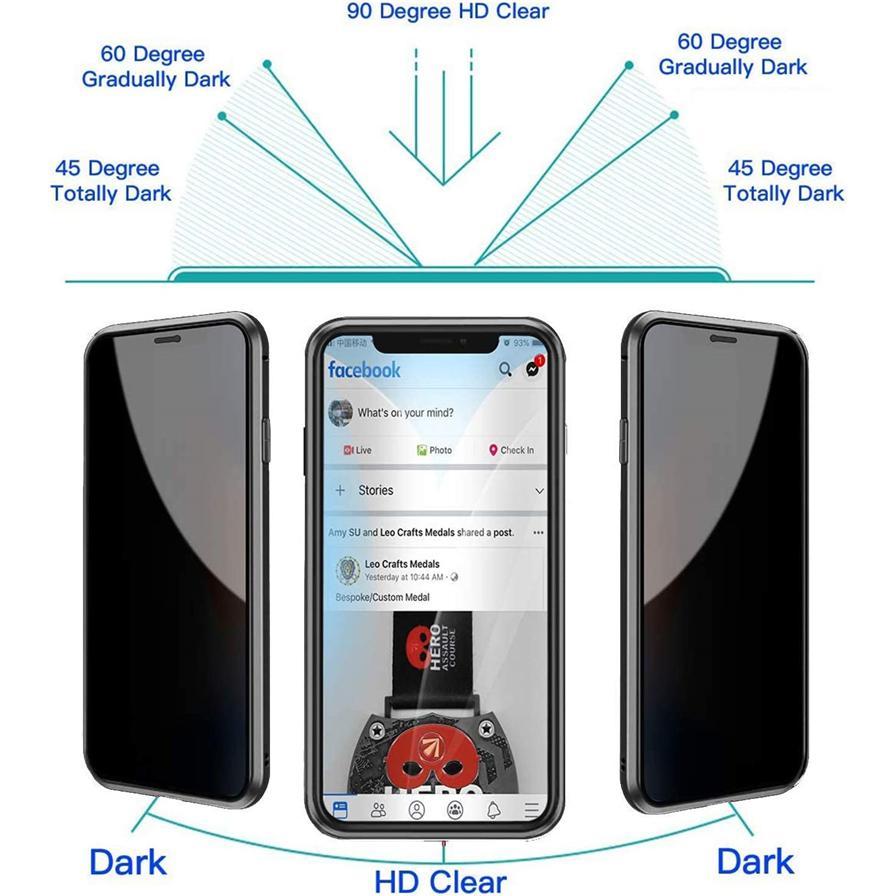 Anti Peeping Magnetic Double Sided Full Cover Privacy Metal Bumper Glass Case for IPhone 16ProMax 16 15 14 13 Pro Max 12 11 X XS Max XR  Antispy Cover