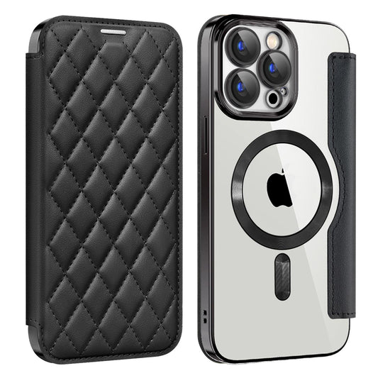 Magnetic Suction Flip Leather Case For iPhone 16ProMax 16 15 14 Plus 13 Pro Max Magsafe Case High Leather Equipped With Lens Film Case