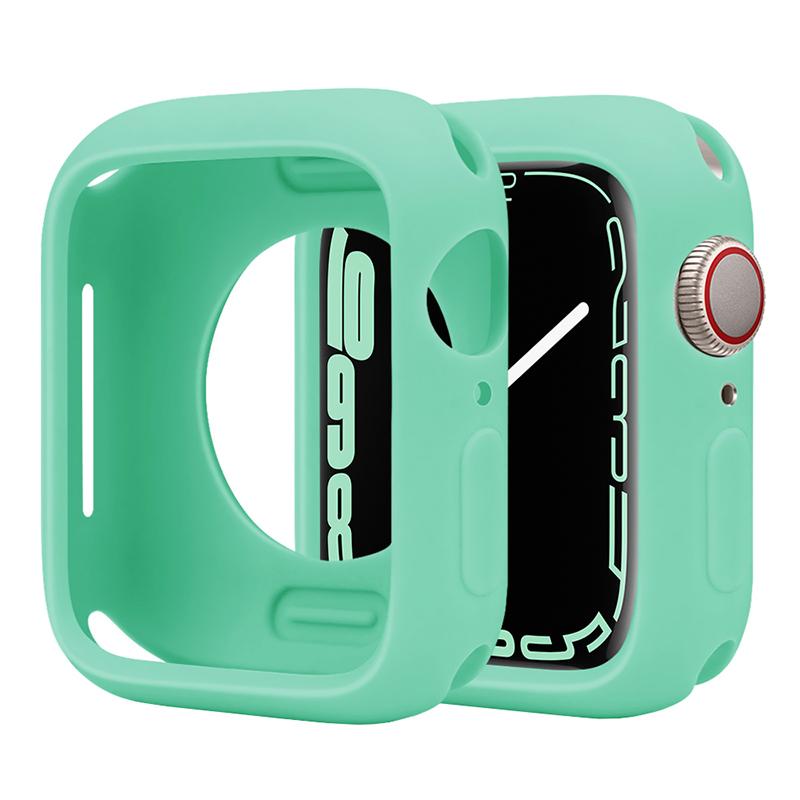 Soft Silicone Case For Apple Watch 8 45mm 7 41mm 44mm 40mm 42mm 38mm Protection Shell Cover For iWatch Series 8 7 6 5 4 3 SE