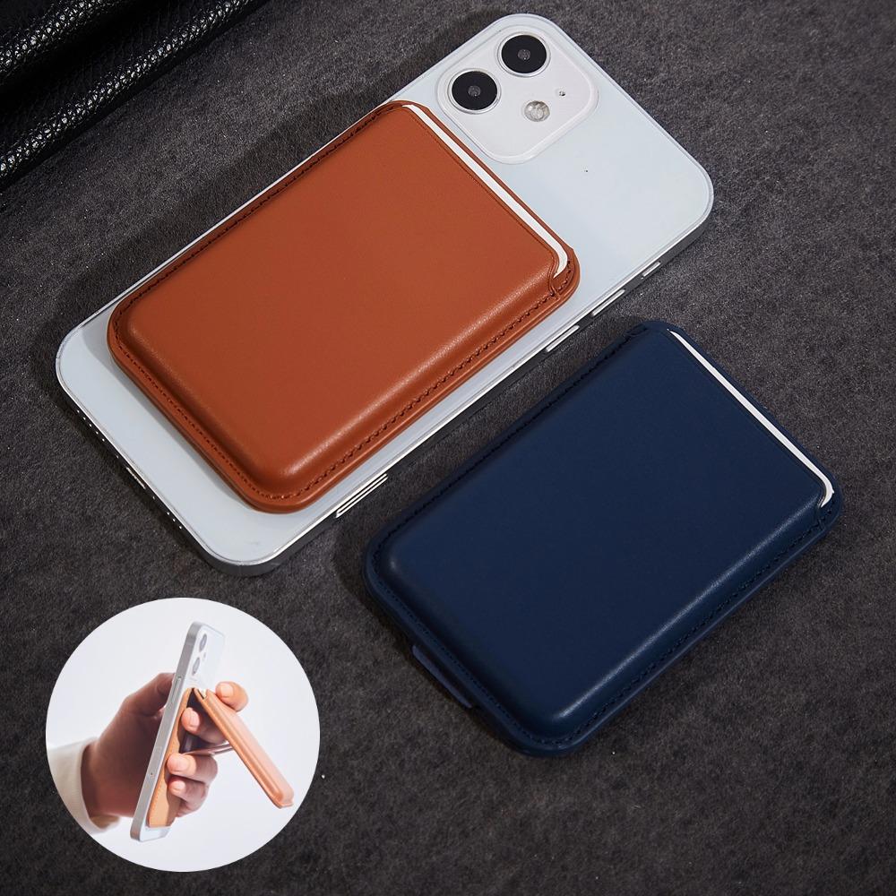 Strong Magnetic Folding Wallet Card Bag Holder Leather Case for Magsafe iPhone 16 15 14 13 Pro Max 12 Mini Plus Magnetic Stand Cover