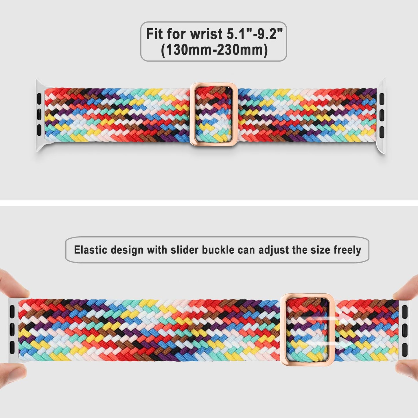 Braided Solo Loop For Apple watch band 44mm 40mm 49mm 45mm 41mm 38mm Elastic Nylon bracelet iWatch series 8 3 se 6 7 Ultra strap