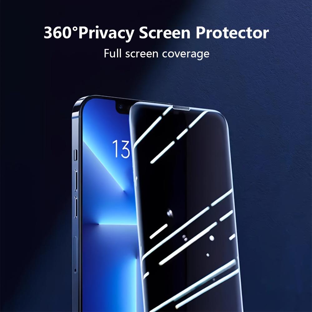 For iPhone 16 15 14 13 12 11 X XS XR XSMax Plus Pro Max, 360 Degree Privacy Guard Tempered Glass Screen Protectors Full Coverage Anti-Scratch Anti-Peeping Security