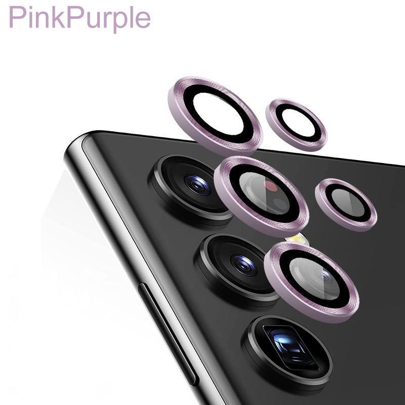 For Samsung S24 S23 S22 Ultra Camera Lens Protector Aluminum Alloy Metal Tempered Glass Camera Film For S24Plus S23 Plus S23FE