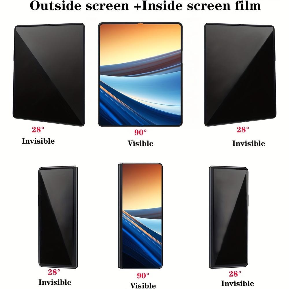 2 In 1 Inner Film + Front Film Anti-peeping Hydrogel Film Screen Protector for Samsung Galaxy Z Fold 6/Z Fold 5/Z Fold 4/Z Fold 3/Z Fold 2 5G, Easy Installation Phone Accessories